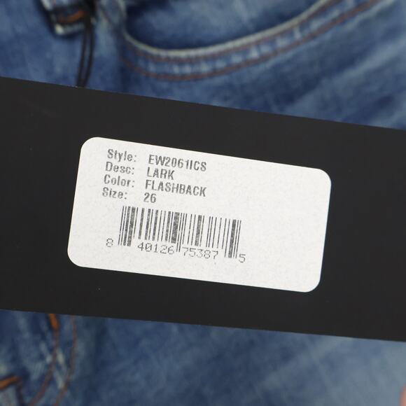 NWT Edwin Lark Mid-Rise Bootcut Stretch Denim Jean In Flashback Blue Size 26 - Picture 6 of 6